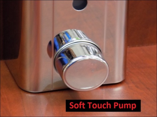 Soap Dispenser steel crome finish with plastic inner 350ml