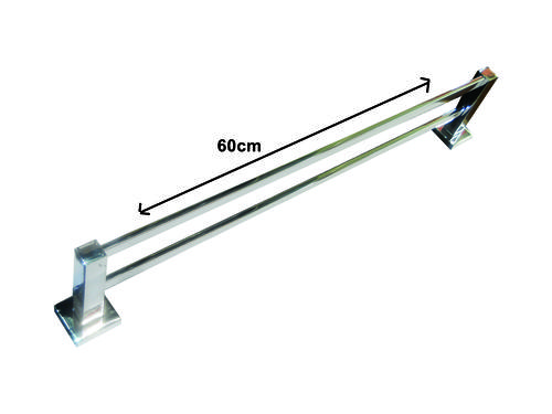 Towel Rod Double Square Stainless Steel