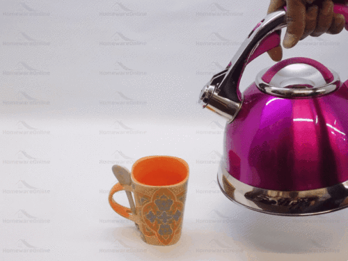 Pink Whistling Stove Kettle For Gas Stove.Induction Stove 2.7L Soft Touch Handle.LOW PRICE&SHIPPING