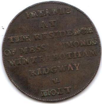 1795 NEWGATE PRISON HALFPENNY TOKEN