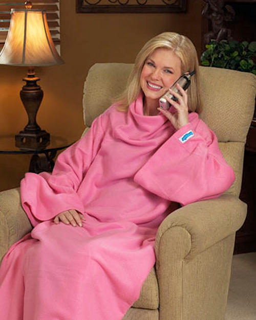 Other - New Snuggie Blanket with Sleeves! *PINK* 1 Size fits all. Total ...