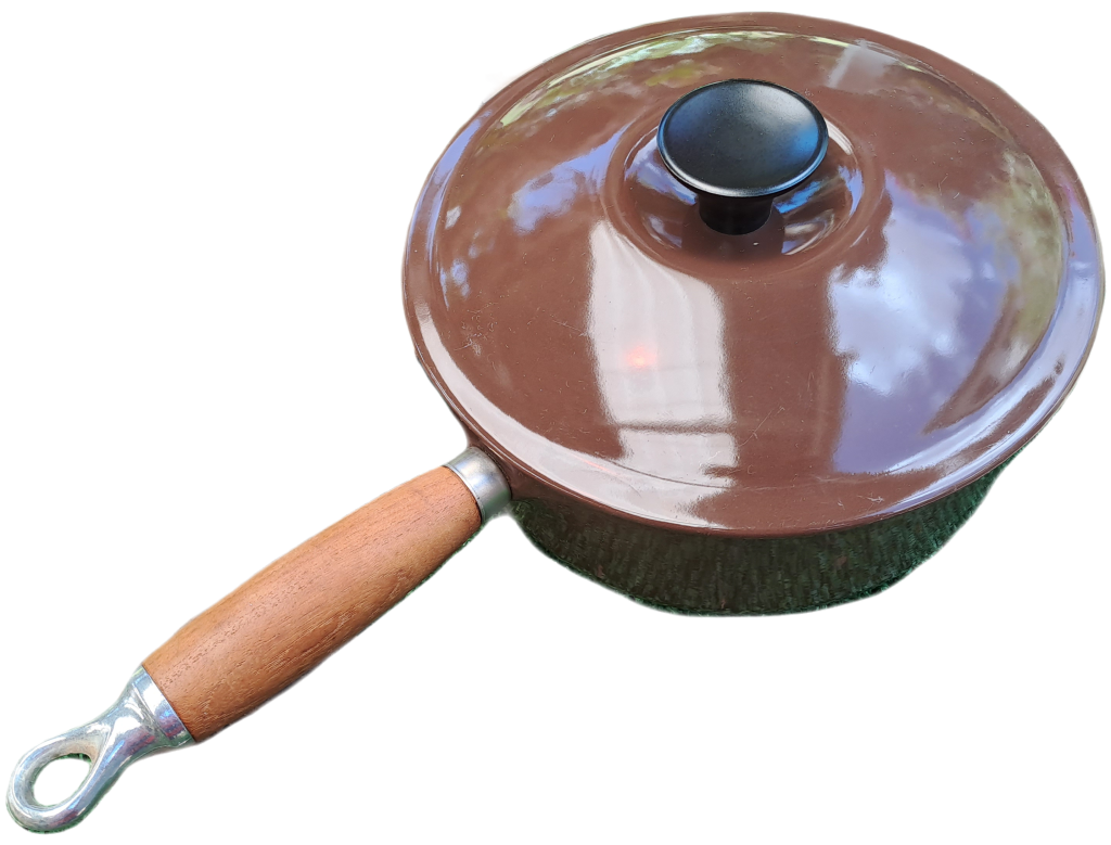 Enamelware UnusedLe Creuset Brown No 20 Enamelled Cast Iron Pot w