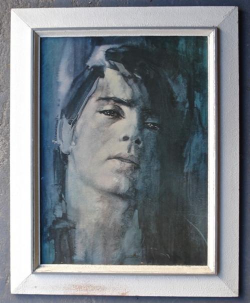 Abstract portrait print 1970's