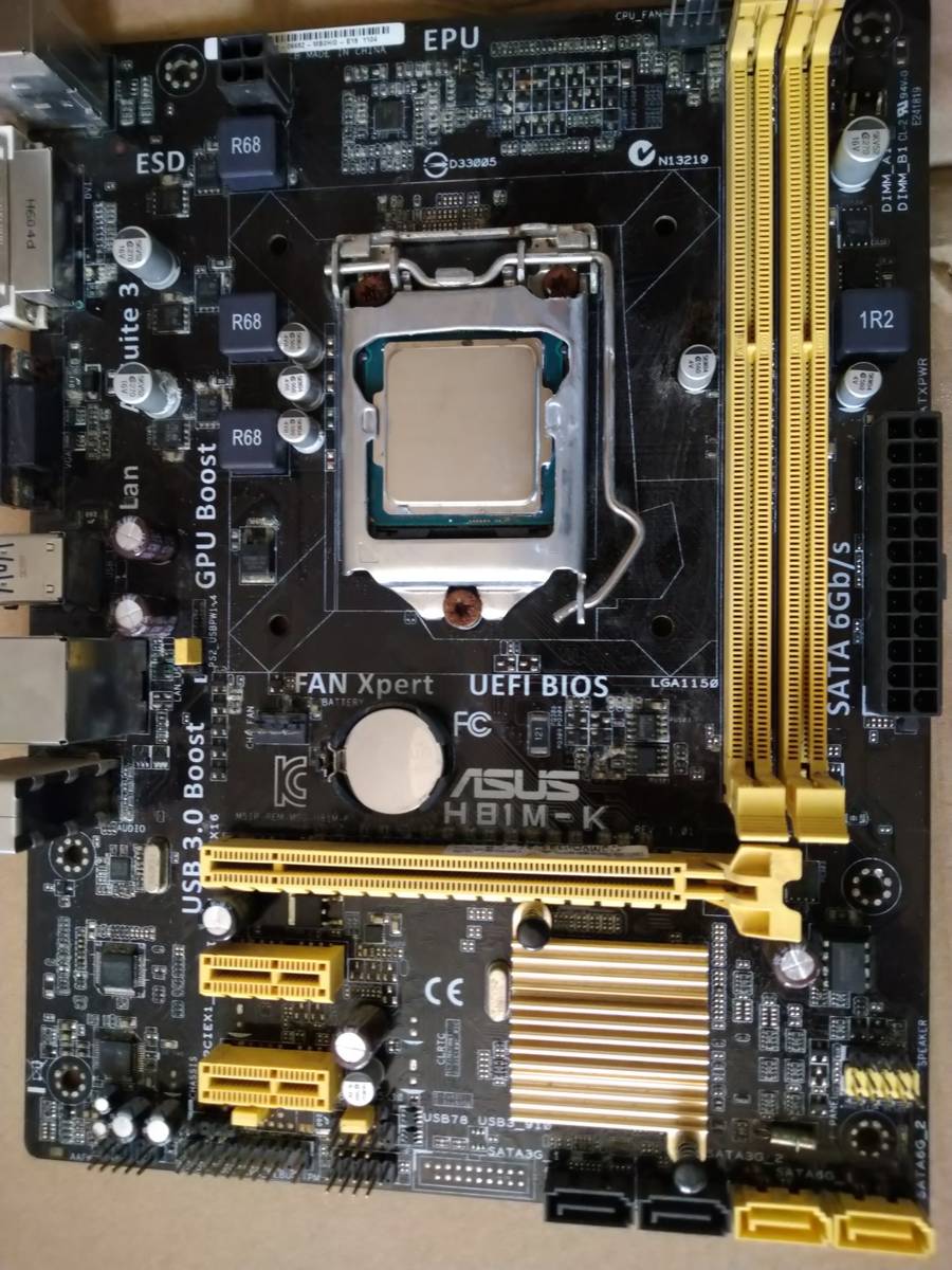 Motherboards Asus H81K Motherboard +i3 Intel Core i3 3.40ghz Cpu+8GB