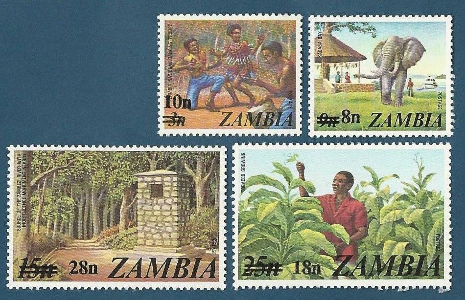 Zambia Zambia 1979 Previous Issued Stamps Surcharged was sold for R5
