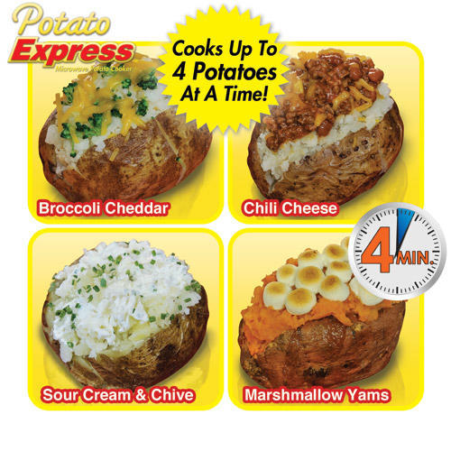 Potato Express Microwave Potato Cooker As Seen On Tv Cooks in 4 Minutes