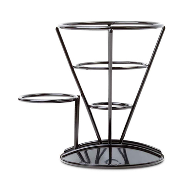 WIRE FRENCH FRY HOLDER WITH DIPPING SAUCE/CONDIMENT STAND