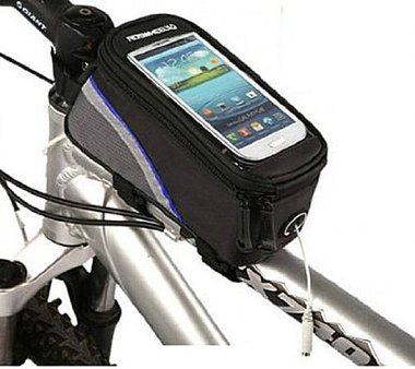 BICYCLE FRAME WATERPROOF BAG FOR CELL PHONE (MEDIUM)