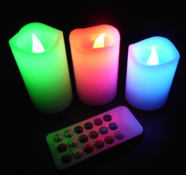 LAVENDER SCENTED LED COLOUR CHANGING CANDLES