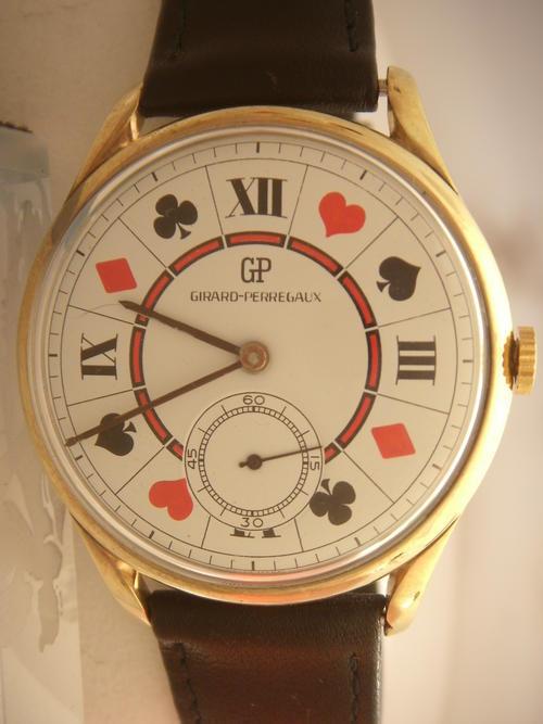 GIRARD PERREGAUX POKER DIAL COLLECTORS NO RESERVES