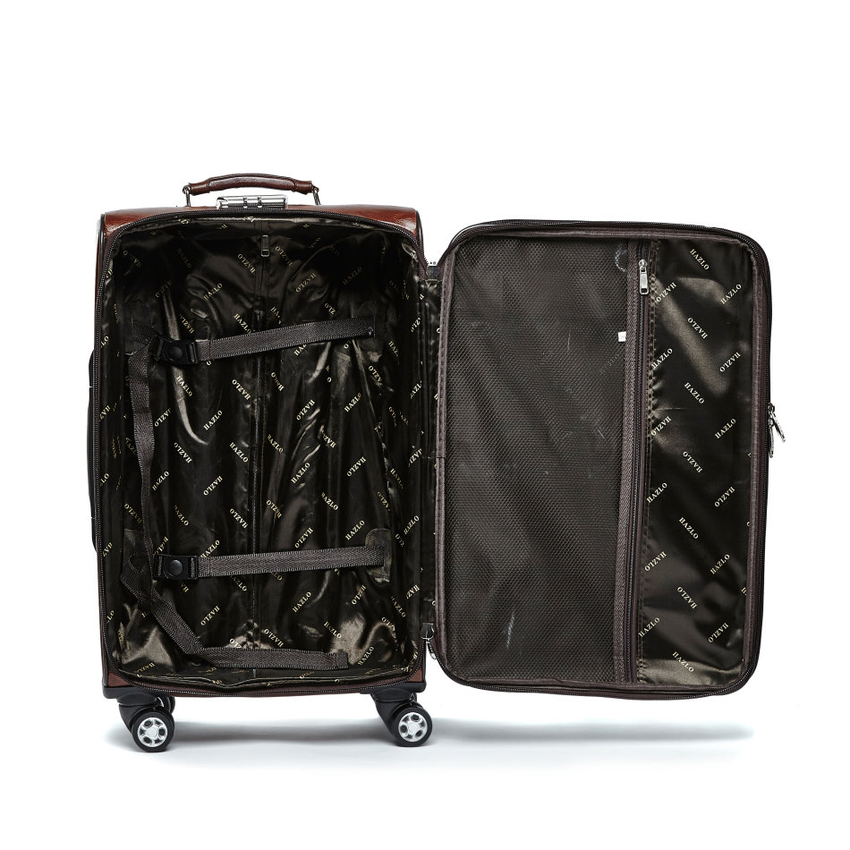 Luggage Sets - Hazlo 4 Piece PU Leather Vintage Trolley Luggage Bag Set (Duffle bag) Brown or ...