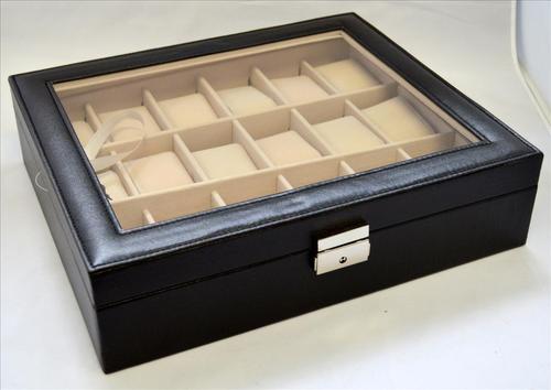 Watch Display Case - PU Leather - 18 Slots