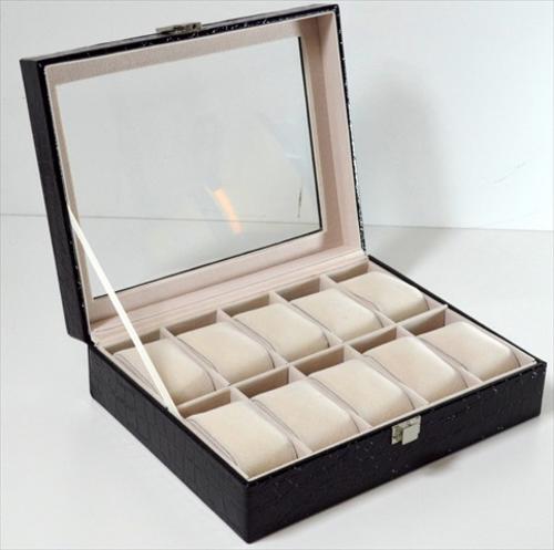 Watch Display Case - PU Leather - 18 Slots