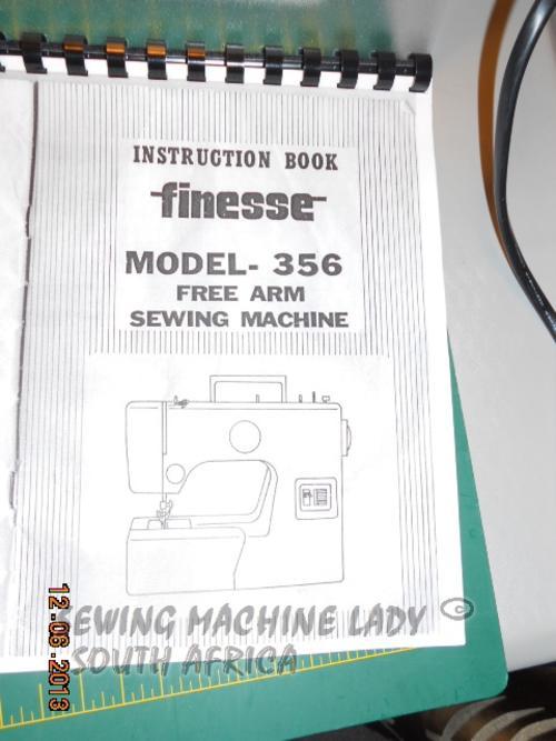 Finesse sewing machine model 834