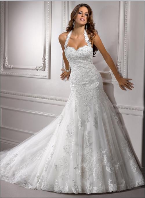 Wedding Dresses - *** BEAUTIFUL Embellished Lace on Tulle*** Custom ...