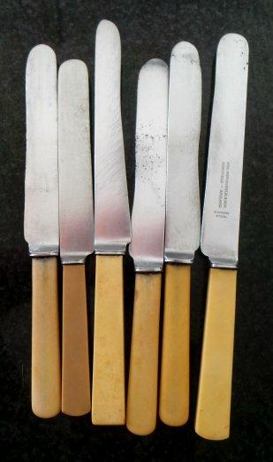 Cutlery - SALE 6 X Bone Handle Butter Knives - Sheffield - Made in ...