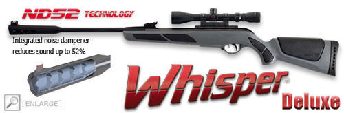 Weapons - GAMO WHISPER DELUXE AIR RIFLE + GAMO SCOPE + RIFLE BAG