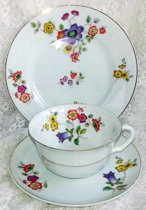 Other Porcelain & Ceramics - VINTAGE 1945 TRIO, HAND PAINTED PORCELAIN ...