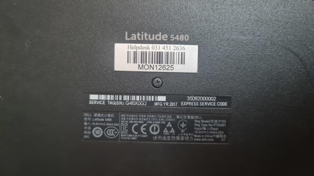 Laptops & Notebooks - DELL LATITUDE 5480 CORE i5 was sold for R2,151.00 ...