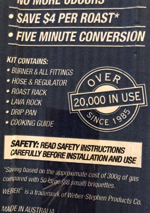 Gas Braais Gas Conversion Kit for er kettle braai 57cm was sold