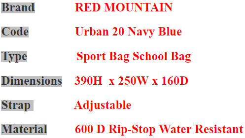 red mountain school bags