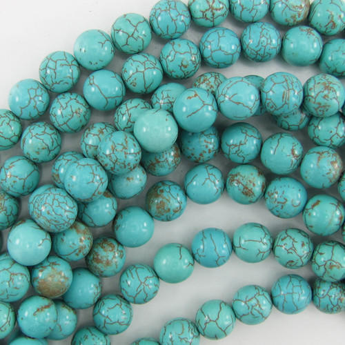 Natural Beads - BEAUTIFUL HOWLITE TURQUOISE BEADS 8MM 30PCS was sold ...