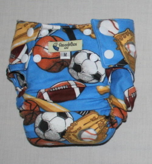 SnuggleBum nappy pocket, sports medium