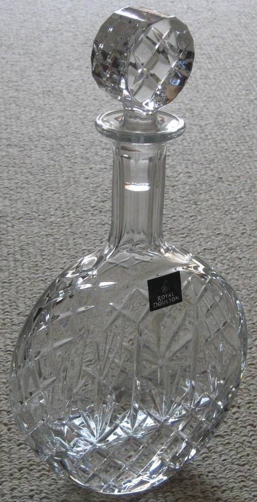 Decanters Beautiful Round Royal Doulton Crystal Decanter was sold for
