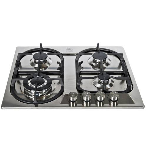 Hobs La Germania 60cm 4 Burner Gas Hob incl. 3.5kW Wok Stainless