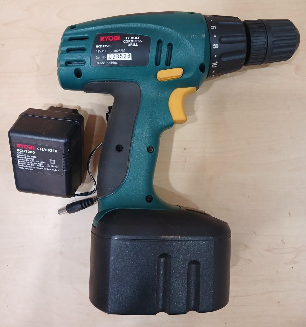 Drills Ryobi 12v Cordless Driver Drill Hc 12v Display As New