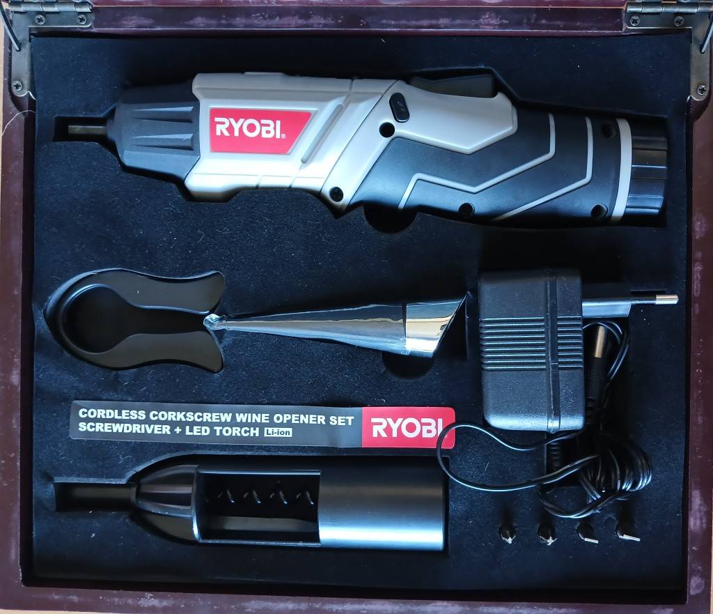 Drills Ryobi Cordless Corkscrew Wine Opener Set (Please Read