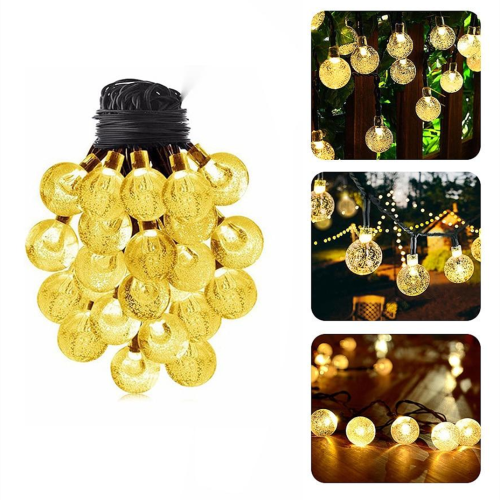 String Lights Solar string lights outdoor spherical bulb string