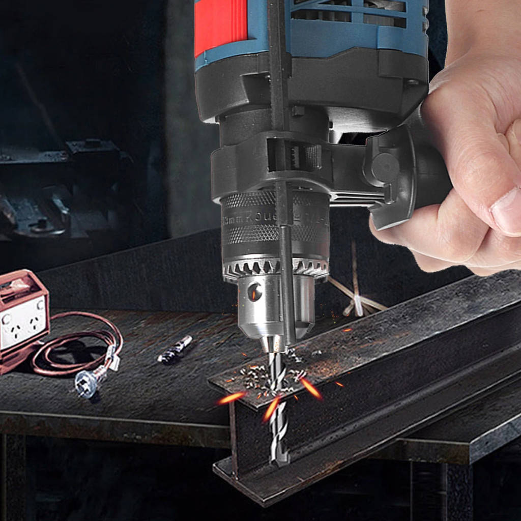 Drills 220V electric impact hand drill bit set variable speed