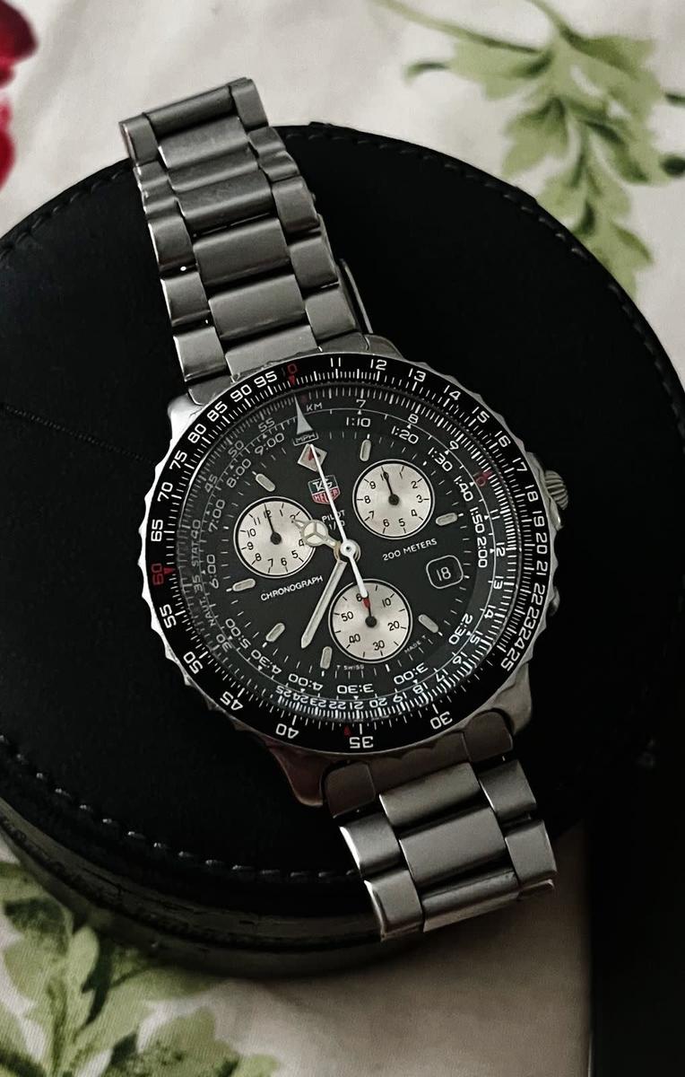 Rare Vintage Tag Heuer CS1111K Pilot 1 10 Chronograph