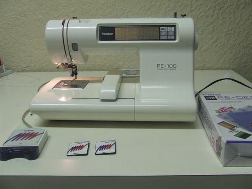 Machine Embroidery BROTHER PE 100 with PE Design Lite software was