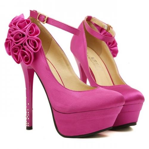 pink rose shoes