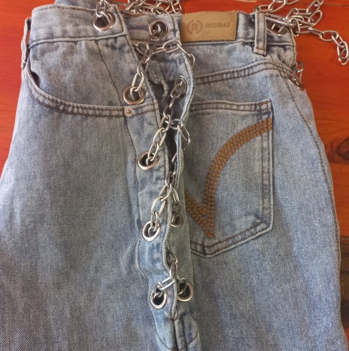 Jeans - Redbat Denim Ladies Straight Leg Jeans with Side Chain