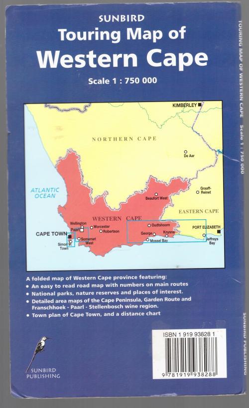 South African Travel Geography Touring Map Of Western Cape