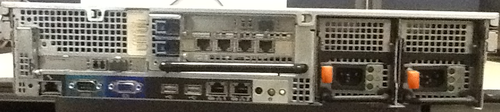 Actual image of server's rear