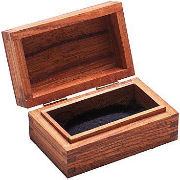 wooden box with hinged lid size 2