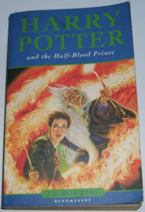 Harry Potter and the Half blood prince series book books reading library adventure mystery fantasy fiction read soft cover pages muggles voltemort voltemore magic JK Rowling J.K writer author story stories novel famous well known best award winning pages Dumbledore Hogwards Phoenix Ron Hermoine bargain low price cheap auction special specials closing soon bid buy now auction must have gift present collection collector item birthday christmas reader wacky wednesday snap friday crazy tuesday weekend second hand great wow amazing wonderful must have collect 