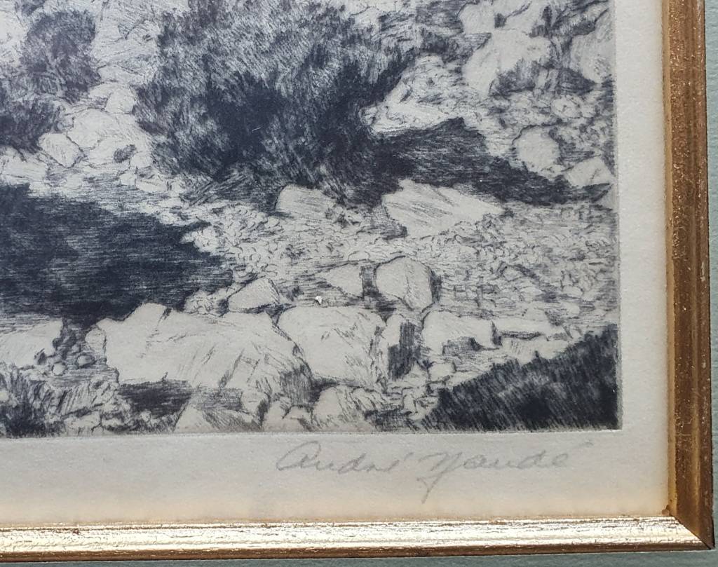 Other Original South African Art Framed etch by ANDRE NAUDE, Knysna