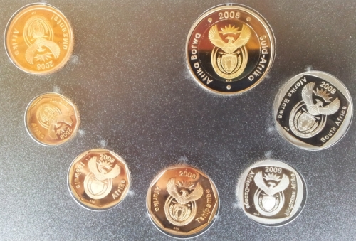 SOUTH AFRICA PROOF COIN SET 2008 SA MINT
