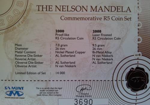 nelson mandela coin set madiba 90th birthday south africa