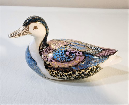 Vintage Hand Painted Duck Ceramic Duck Statuary Knick Knacks Home