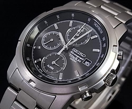 Men's Watches - SEIKO Only 80gms!! ULTRALIGHT TITANIUM ALARM PRECISION ...