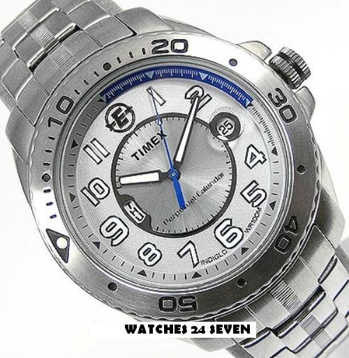 Men's Watches - TIMEX INDYGLO-BLUE Perpetual Calendar DAY-DATE Quartz 7  YEAR BATTERY was listed for R1, on 30 Oct at 18:31 by WATCHES 24  SEVEN in Bronkhorstspruit (ID:15776502)