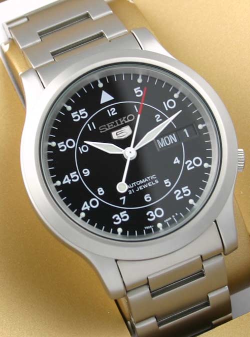 Stop Watches - GENTS SEIKO 5 MILITARY AVIATOR DIAL AUTOMATIC SNK 809K1 was  sold for  on 15 Dec at 20:37 by WATCHES 24 SEVEN in Bronkhorstspruit  (ID:29536637)