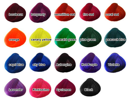 Crazy Color Hair Dye Chart