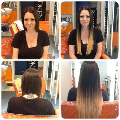 Short Ombre Hair Extensions